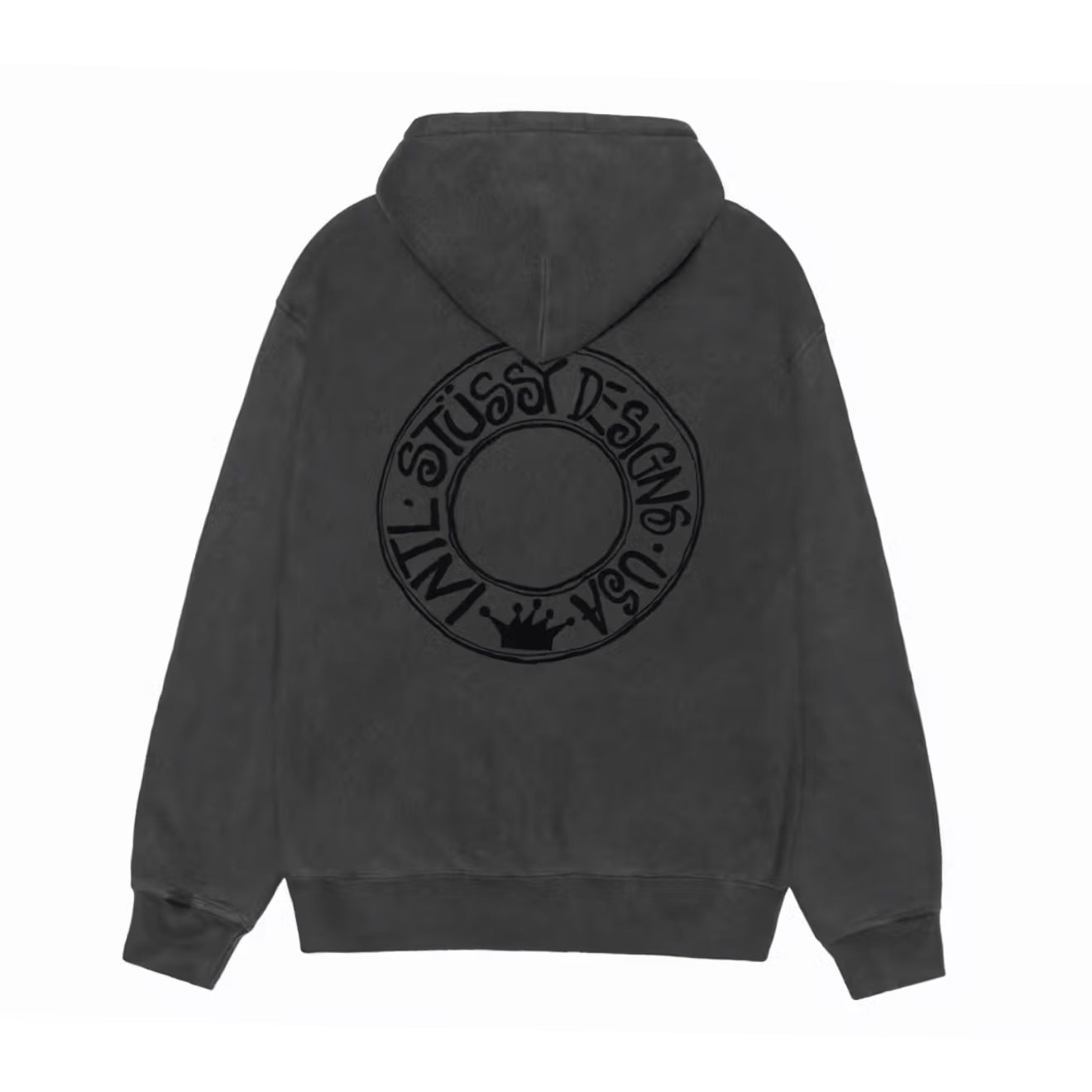 Poleron Stussy Buana Pig. Dyed Black