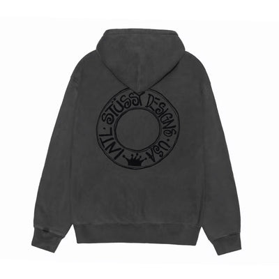 Poleron Stussy Buana Pig. Dyed Black