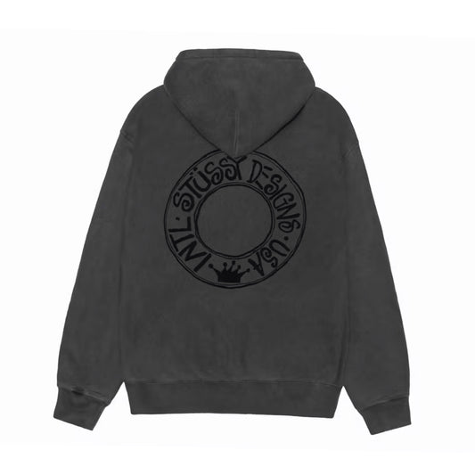 Poleron Stussy Buana Pig. Dyed Black
