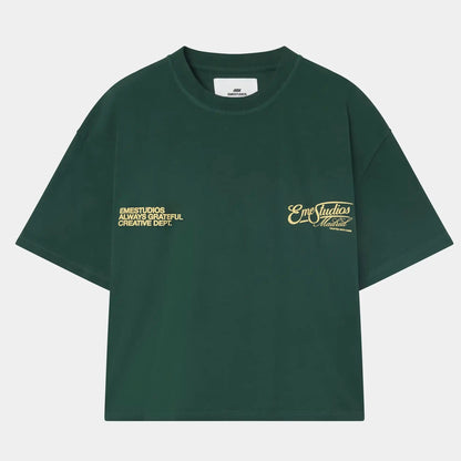Polera Eme Studios Tried & True Forest Oversized Tee