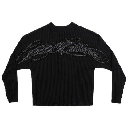 Sweater Cold Culture Messy Knit Black