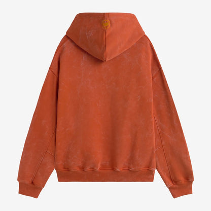 Poleron Fake Gods Logo Washed Orange Hoodie