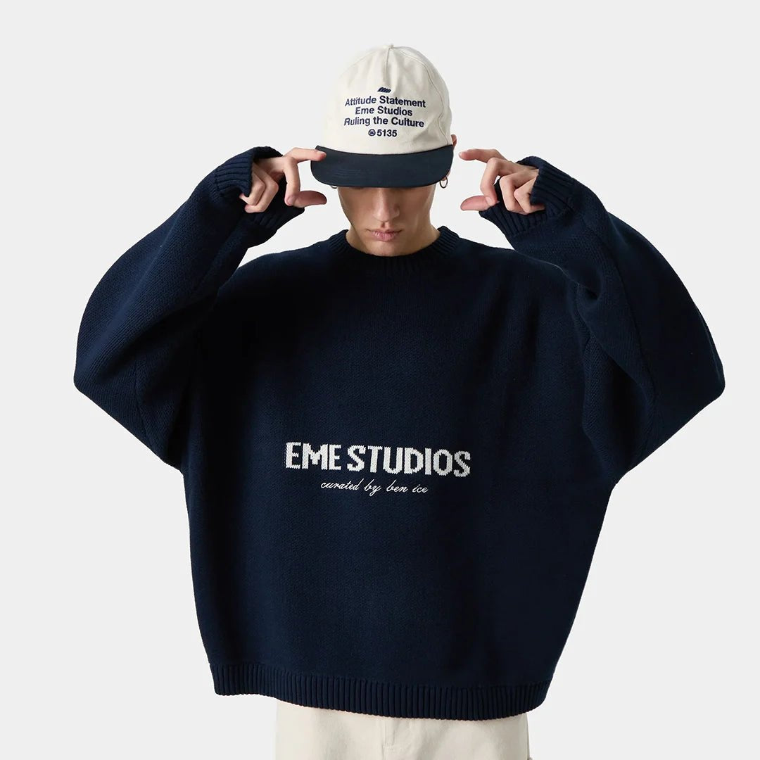 Sweater Eme Studios Master Navy Knit
