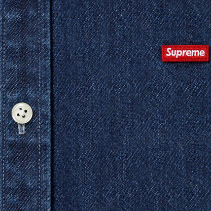 Camisa Supreme Small Box Shirt Rinsed Denim