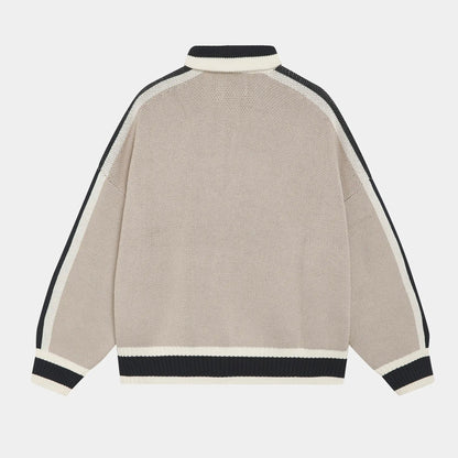 Sweater Eme Studios Echellor Off Sand Zipper Knit