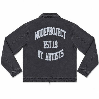 Chaqueta Nude Trucker Denim Worker Black Jacket