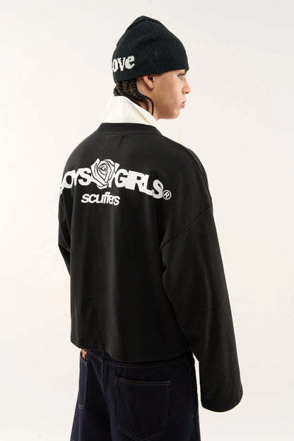 Poleron Scuffers Boy Black Sweatshirt Crewneck