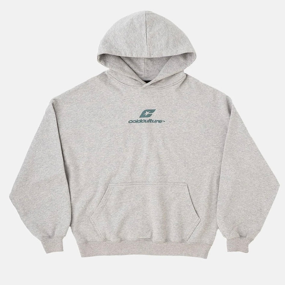 Poleron Cold Culture Curved Hoodie Ash Grey