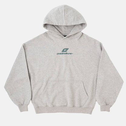 Poleron Cold Culture Curved Hoodie Ash Grey
