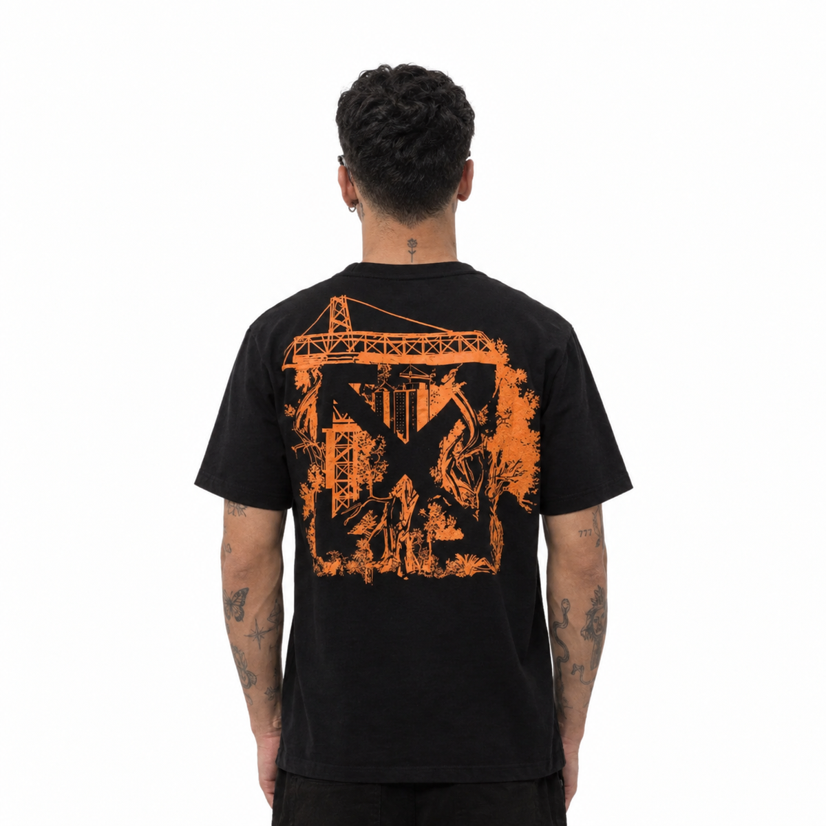 Polera Off-White City Nature Regular Black