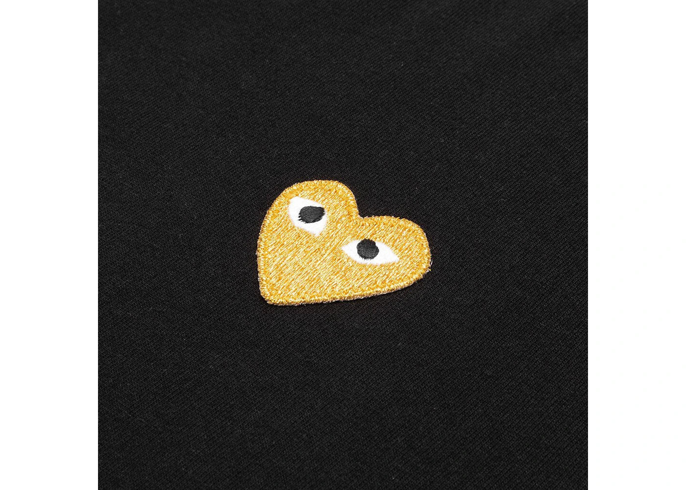 Polera CdG Play Gold Emblem Black – Reserved