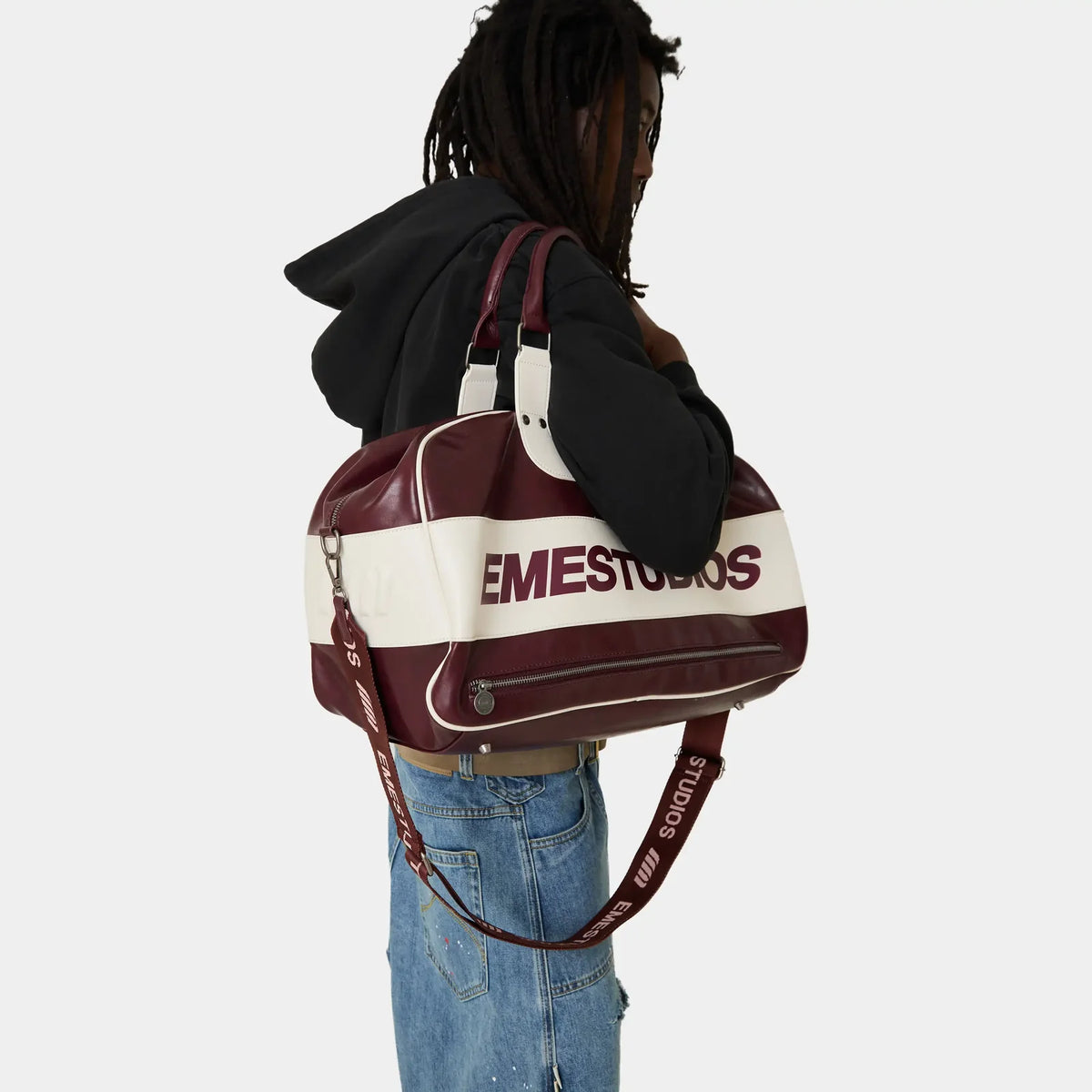 Bolso Eme Studios Rush Burgundy Duffle Bag