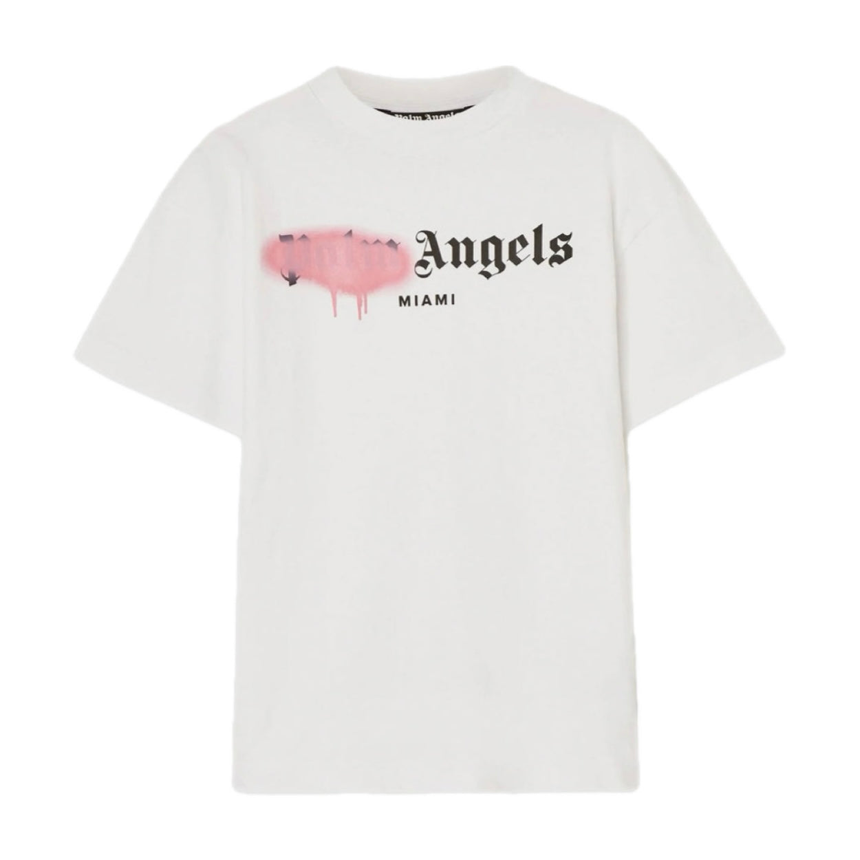 Polera Palm Angels Miami Sprayed White/Pink