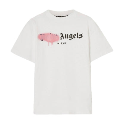 Polera Palm Angels Miami Sprayed White/Pink