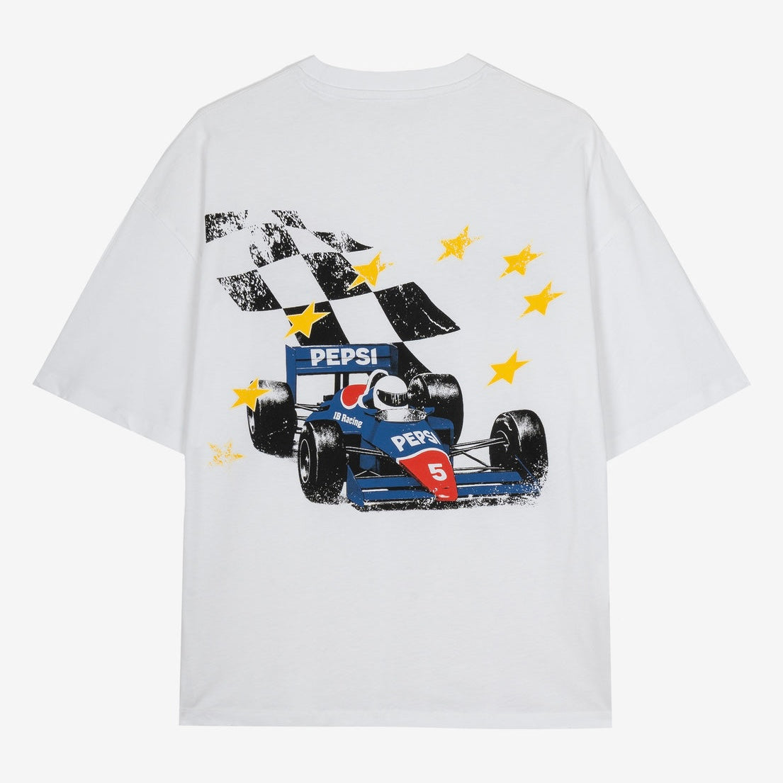 Polera Fake Gods Racer Boxy Tee White