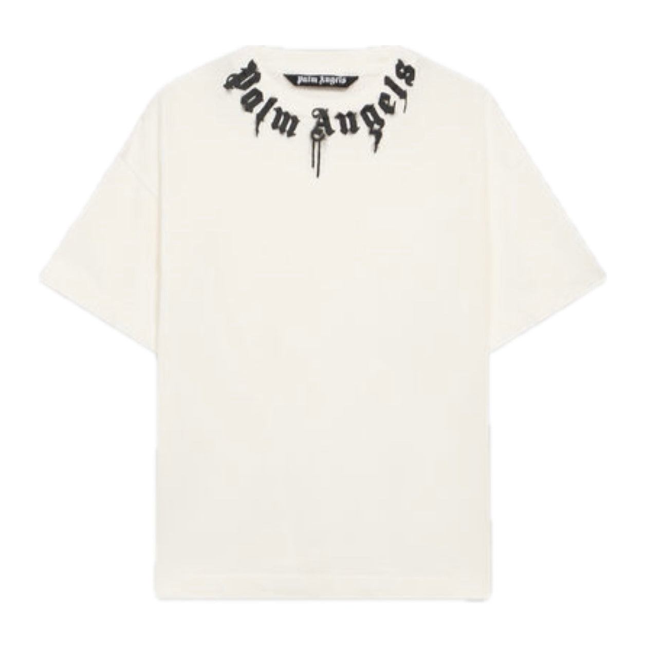Polera Palm Angels Curved Logo White