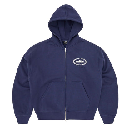Poleron Corteiz Superior Royale Zip Navy/White