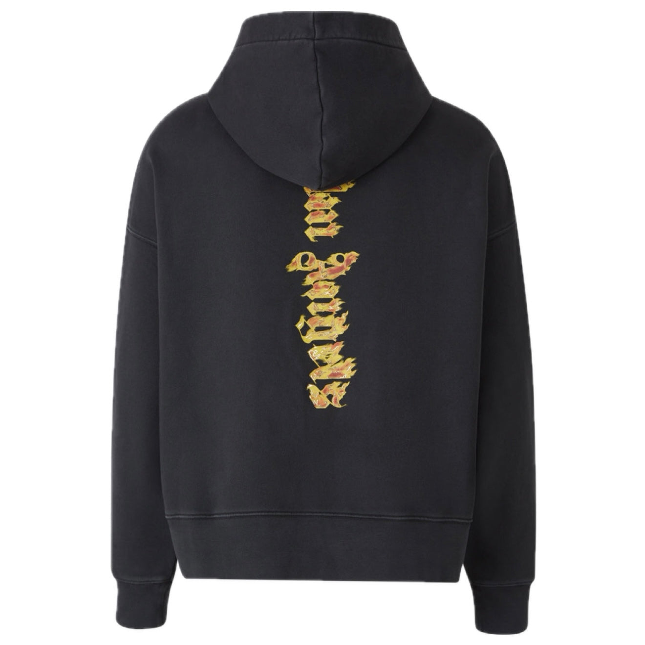 Poleron Palm Angels Burning Palm Black/Gold Hoody