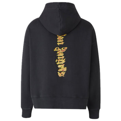 Poleron Palm Angels Burning Palm Black/Gold Hoody