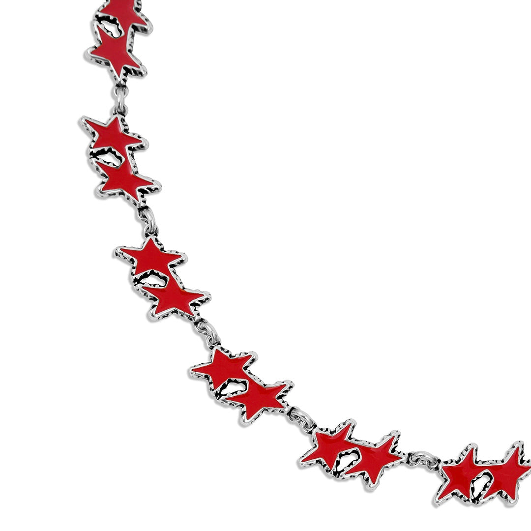 Collar Twojeys Red Melted Stars Necklace