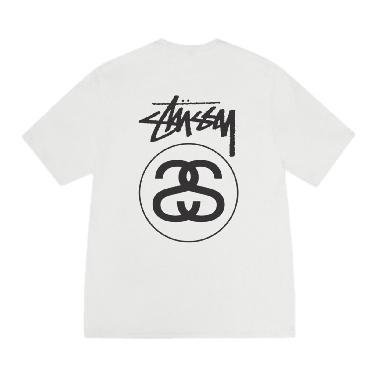 Polera Stussy Stock Link Pigment Dyed  Natural