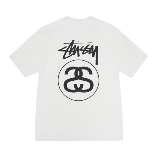 Polera Stussy Stock Link Pigment Dyed  Natural