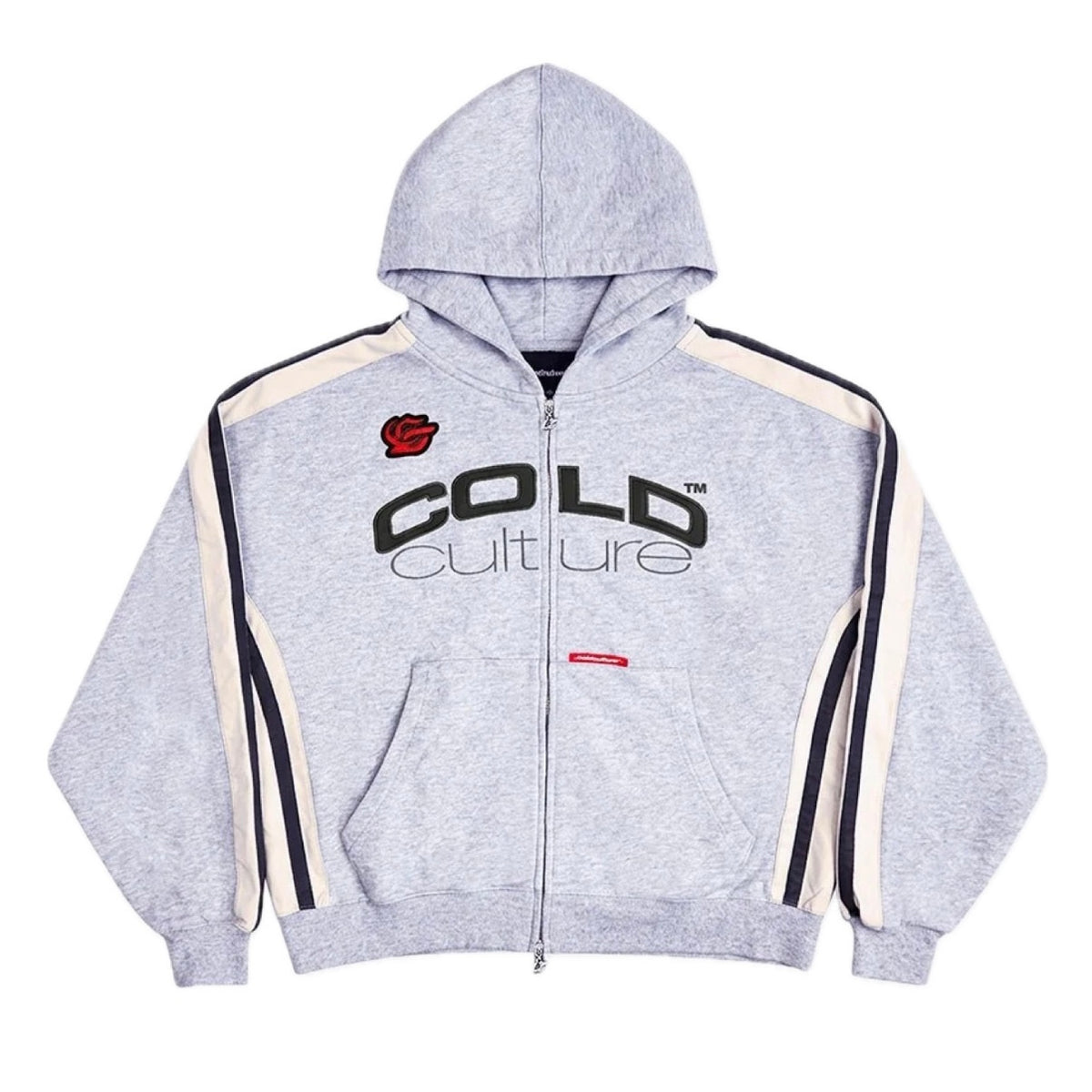 Poleron Cold Culture Biker Zip Heather Grey