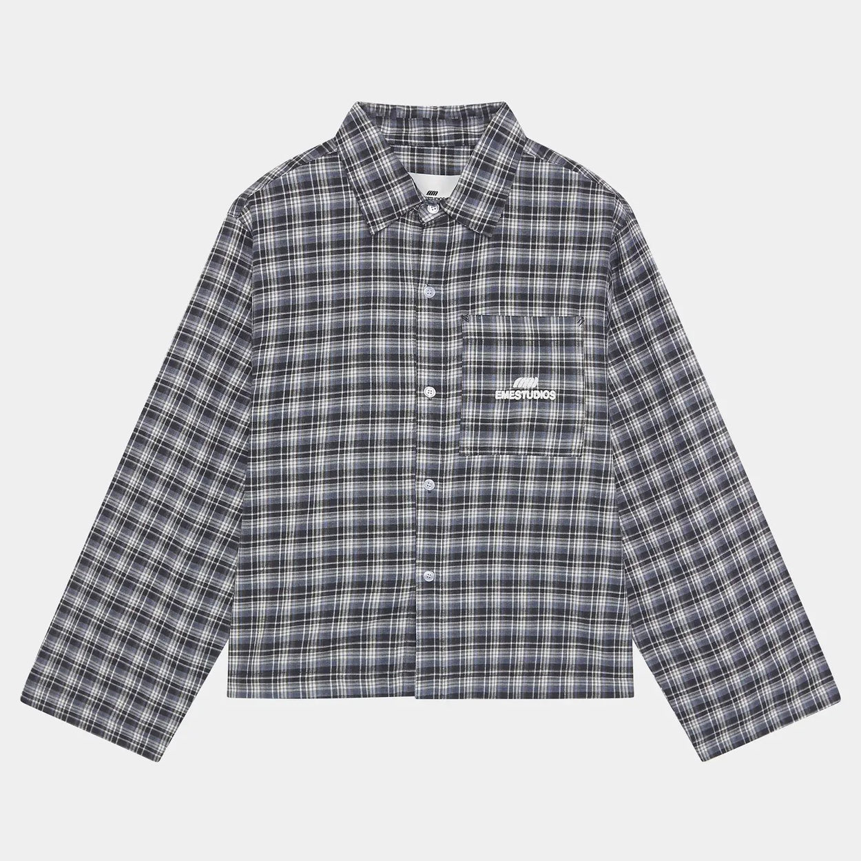 Camisa Eme Studios Ivy Navy Boxy Shirt