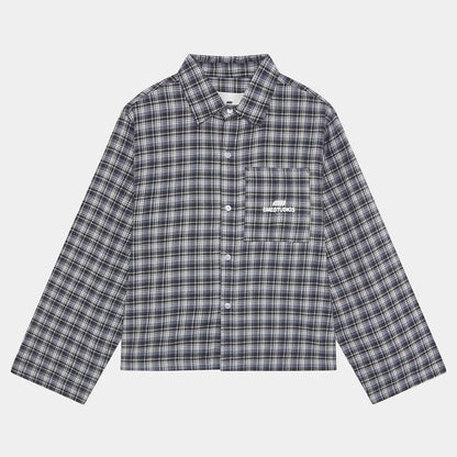Camisa Eme Studios Ivy Navy Boxy Shirt
