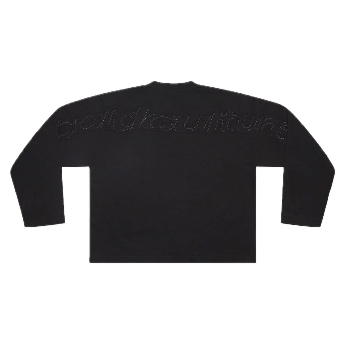 Polera Cold Culture Distress Curved LS Black
