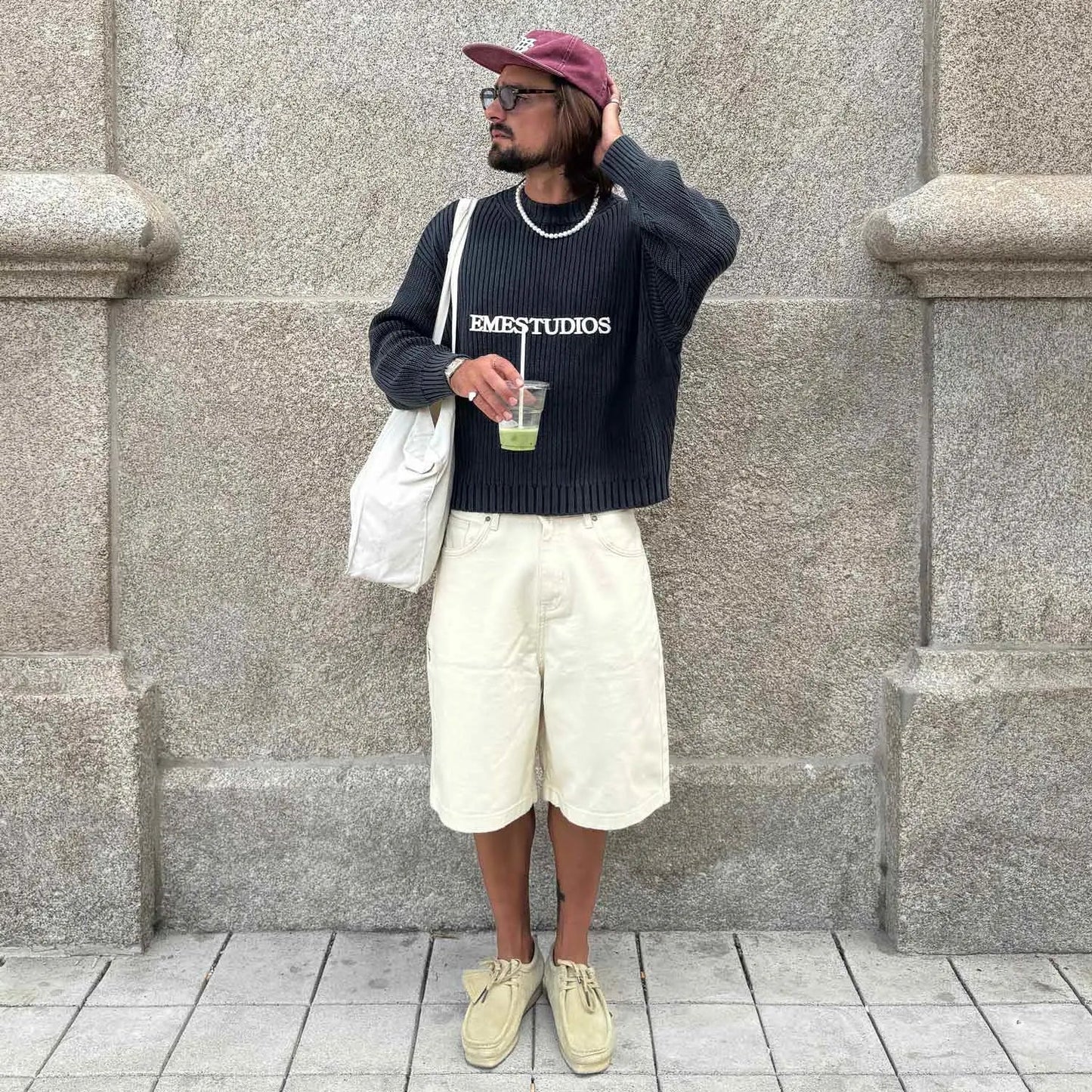 Sweater Eme Studios Yoss Navy Knit