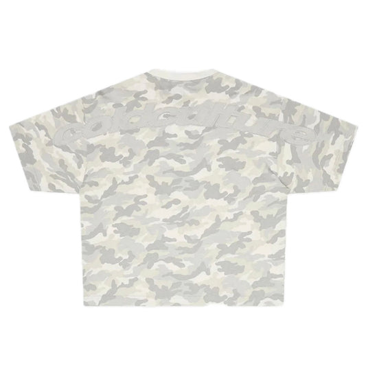 Polera Cold Culture Distress Curved Camo Grey