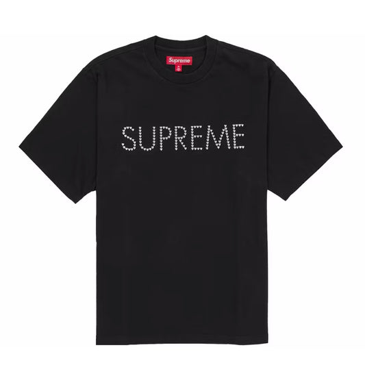Polera Supreme Hearts Studded S/S Top Black