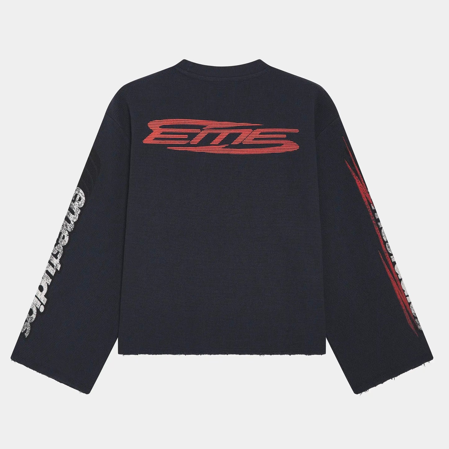 Poleron Eme Studios Waffle Navy Crewneck