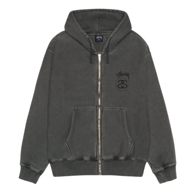 Poleron Stussy Stock Link Pig. Dyed Zip Black