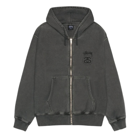 Poleron Stussy Stock Link Pig. Dyed Zip Black