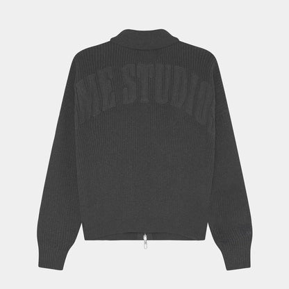 Sweater Eme Studios Collar Carbon Zipper Knit