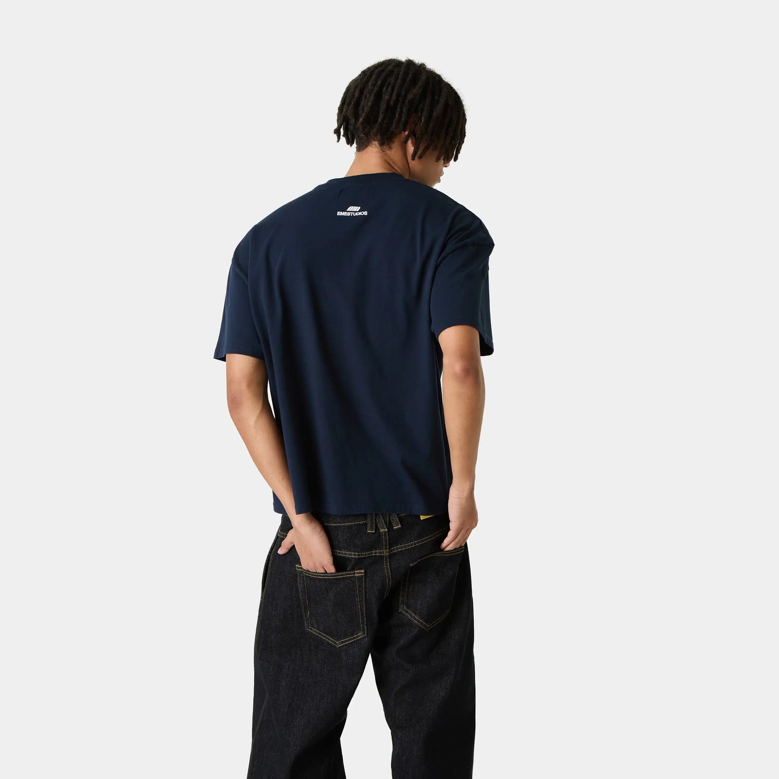 Polera Eme Studios ARC Navy Oversized