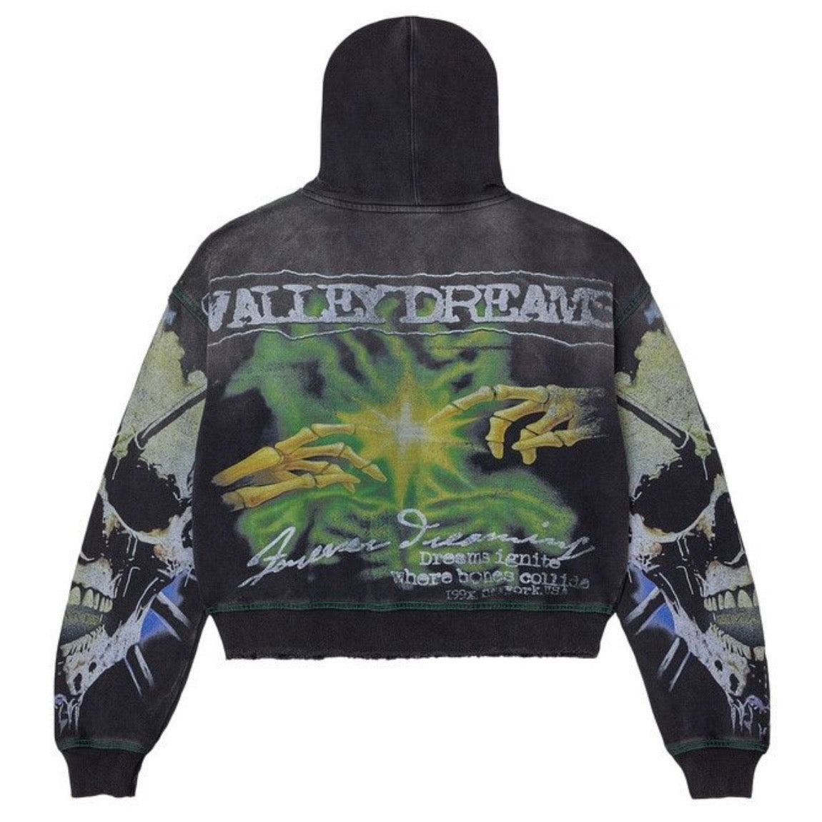 Poleron Vale Forever Valley Gravedigger Zip Up Black