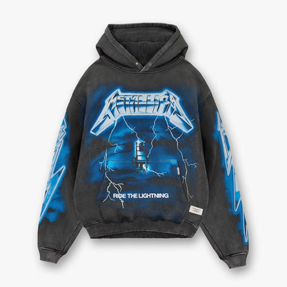 Poleron Represent x Metallica Ride The Lightning Vintage Grey