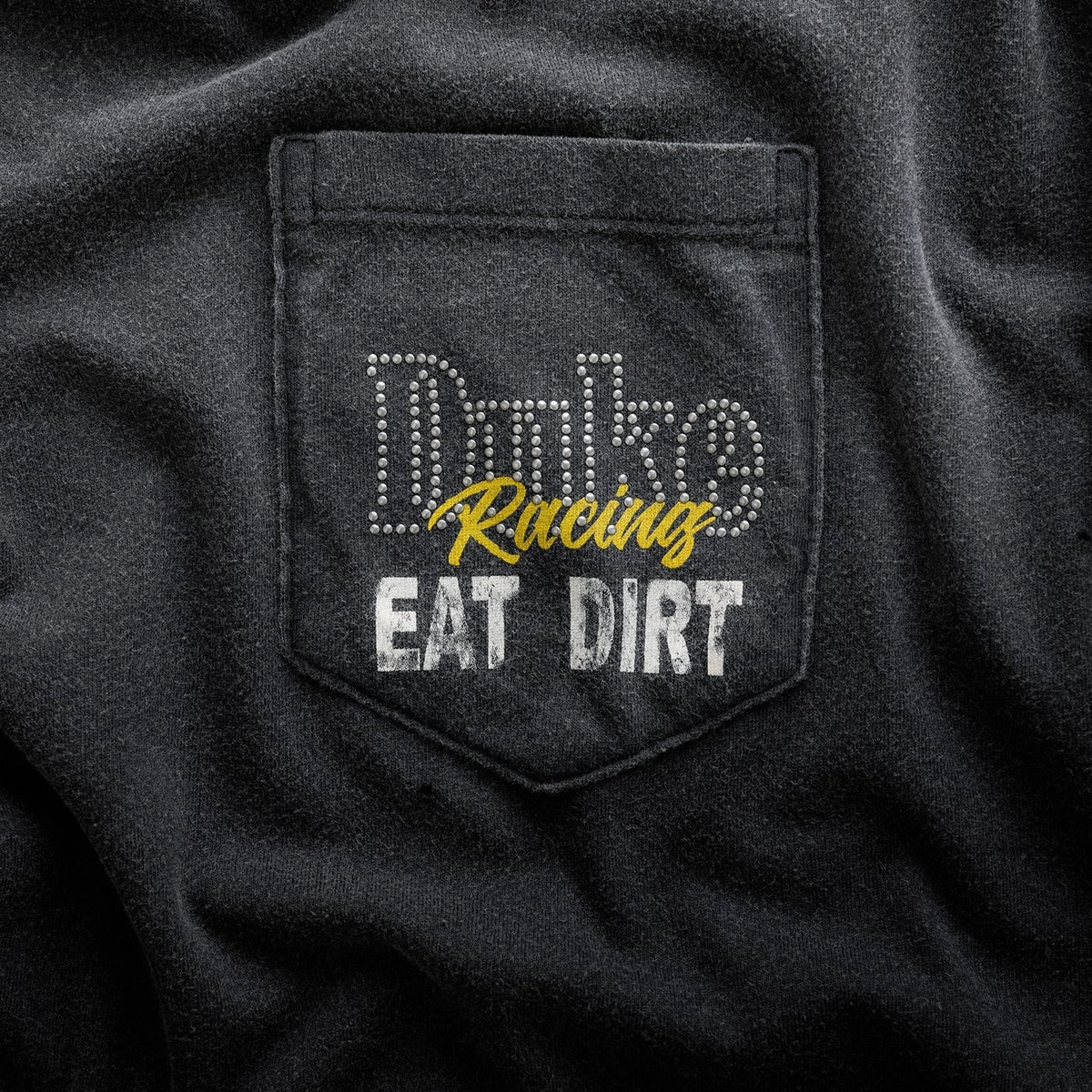 Polera Duke + Dexter DR4 Eat Dirt Washed Black Pocket