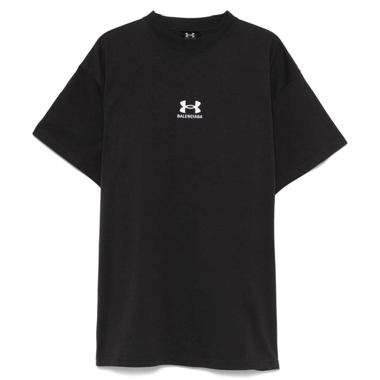 Polera Balenciaga x Under Armour Oversized Fit Black/White Tee