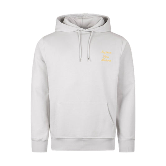 Poleron Drole de Monsieur “NFPM” Le Hoodie Slogan Calligraphy Heather Grey