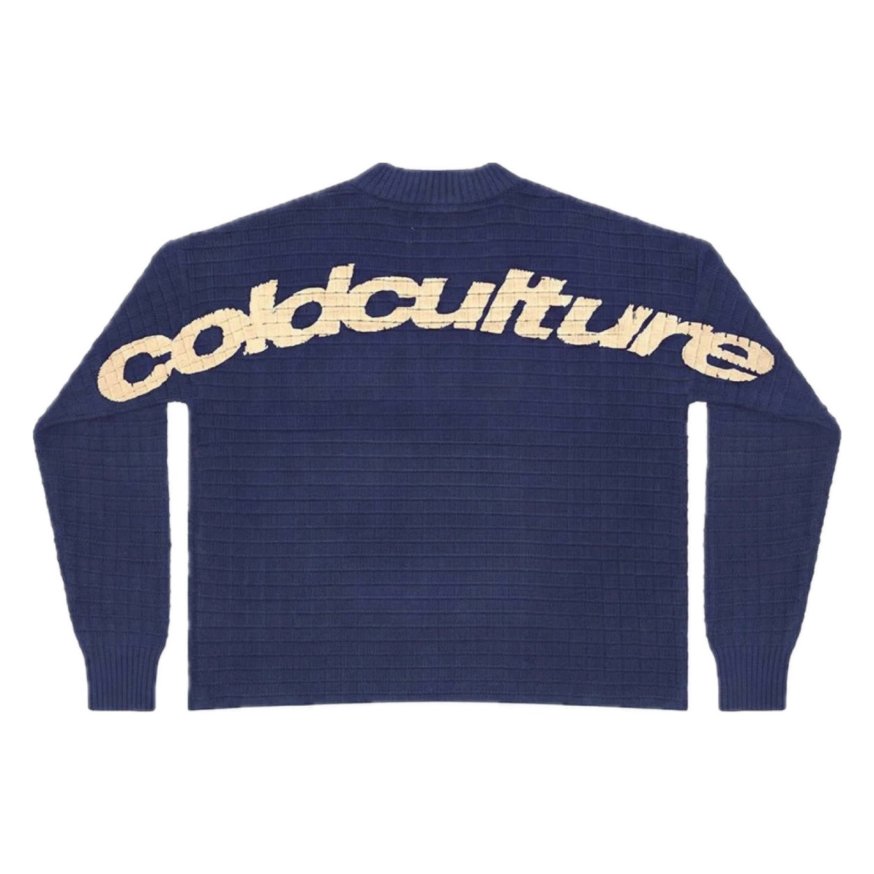 Sweater Cold Culture Crunchy Waffle Navy/Yellow