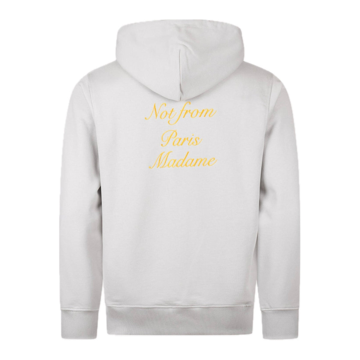 Poleron Drole de Monsieur “NFPM” Le Hoodie Slogan Calligraphy Heather Grey