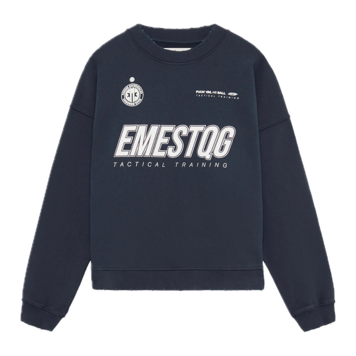 Poleron Eme Studios Tactical Navy Oversized Crewneck