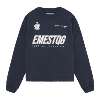 Poleron Eme Studios Tactical Navy Oversized Crewneck