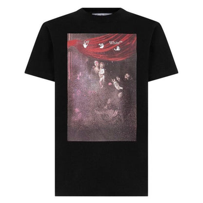 Polera Off-White Sprayed Caravaggio Slim Tee Black