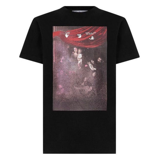 Polera Off-White Sprayed Caravaggio Slim Tee Black
