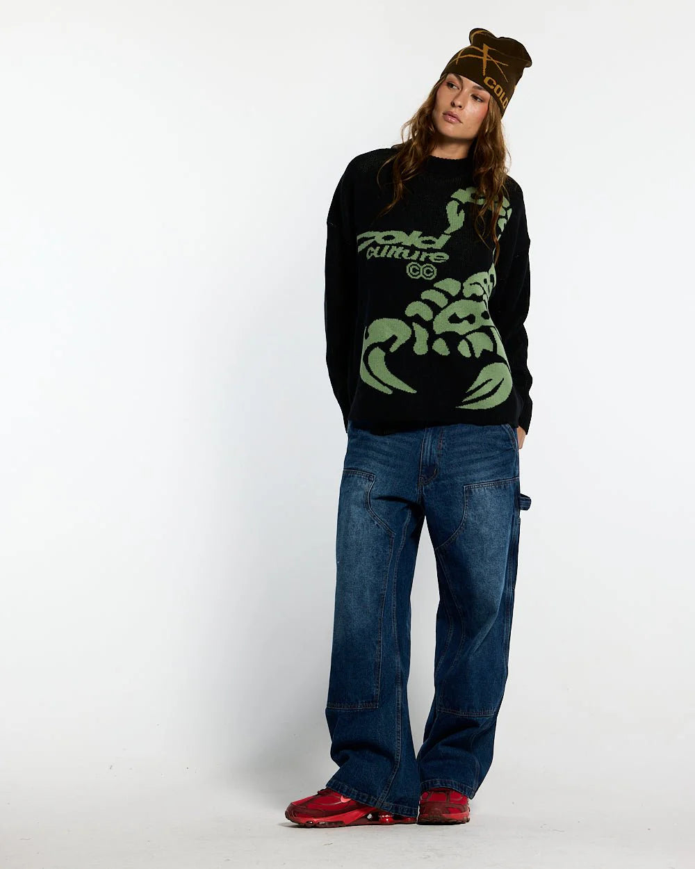 Sweater Cold Culture Poison Knit Black/Green